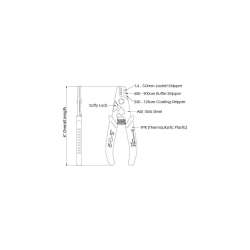 Jonard JIC-375 Three Hole Fiber Optic Stripper With TPR Handle, 6" Length