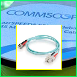 SC-ST 50/125XG OM3 Fiber Patch Cable, Duplex, LSZH&OFNR, 3MR