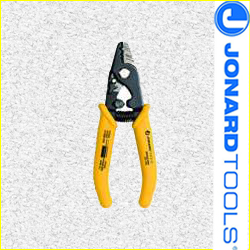 Jonard JIC-375 Three Hole Fiber Optic Stripper With TPR Handle, 6" Length 0