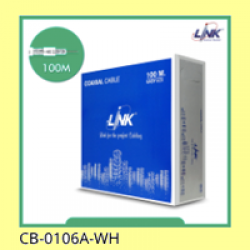 LINK CB-0106A-WH RG 6/U Cable, 95% Shield, White Jacket , ADVANCED  0