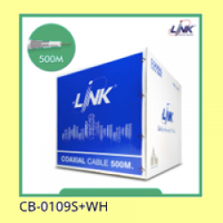 LINK CB-0109S+WH RG 6/U Cable White Jacket, 96% Shield  0