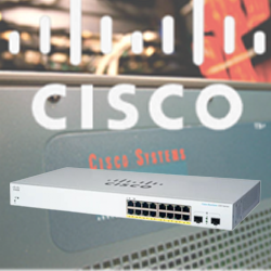 Switch “Cisco” Business 220 Series 16G PoE+/2SFP 0