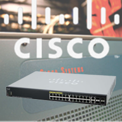 Switch “Cisco” 550X Series 24G PoE+/4SFP+ or 2SFP+ + 2(10G) 0