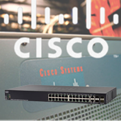 Switch “Cisco” 350X Series 24G/4SFP+ or 2SFP+ + 2(10G) 0