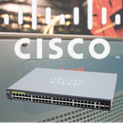 Switch “Cisco” 350X Series 48G PoE+/4SFP+ or 2SFP+ + 2(10G) 0