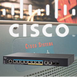 Switch “Cisco” 350X Series 8 x 2.5G PoE+/2SFP+ or 2 x 10G 0
