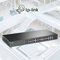 Switch “TP-Link” Smart Switch 24 RJ45 PoE+/6G or 2SFP and 4G 0